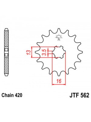 PRIEKINĖ ŽVAIGŽDĖ JT JTF562,10