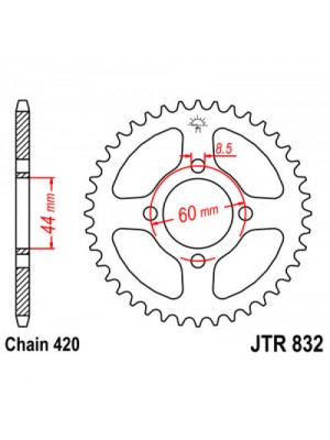 GALINĖ ŽVAIGŽDĖ JT JTR832,48