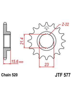 PRIEKINĖ ŽVAIGŽDĖ JT JTF577,14