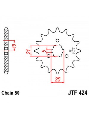 PRIEKINĖ ŽVAIGŽDĖ JT JTF424,16