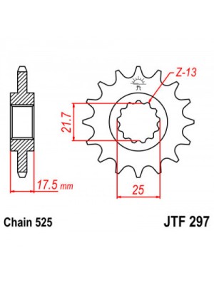 PRIEKINĖ ŽVAIGŽDĖ JT JTF297,15