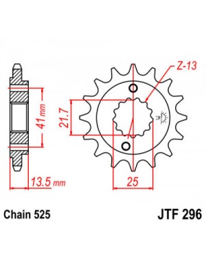 PRIEKINĖ ŽVAIGŽDĖ JT JTF296,15