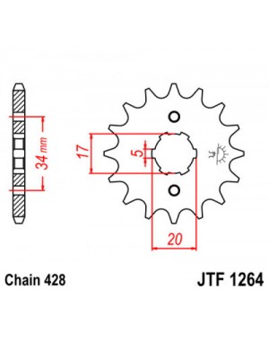 PRIEKINĖ ŽVAIGŽDĖ JT JTF1264,16