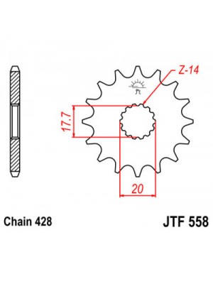 PRIEKINĖ ŽVAIGŽDĖ JT JTF558,17