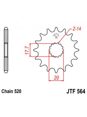 PRIEKINĖ ŽVAIGŽDĖ JT JTF564,13