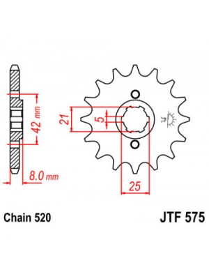 PRIEKINĖ ŽVAIGŽDĖ JT JTF575,16