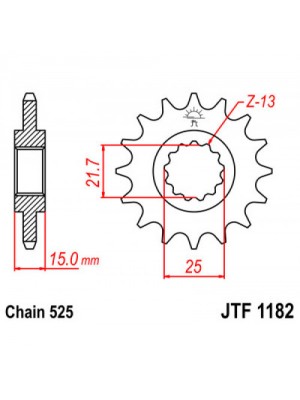 PRIEKINĖ ŽVAIGŽDĖ JT JTF1182,14