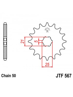 PRIEKINĖ ŽVAIGŽDĖ JT JTF567,16