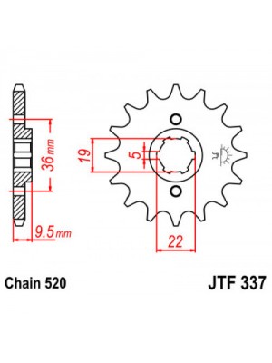 PRIEKINĖ ŽVAIGŽDĖ JT JTF337,14