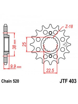 PRIEKINĖ ŽVAIGŽDĖ JT JTF403,15