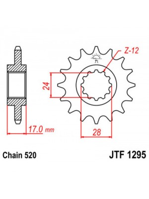 PRIEKINĖ ŽVAIGŽDĖ JT JTF1295,14