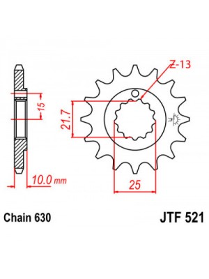 PRIEKINĖ ŽVAIGŽDĖ JT JTF521,15